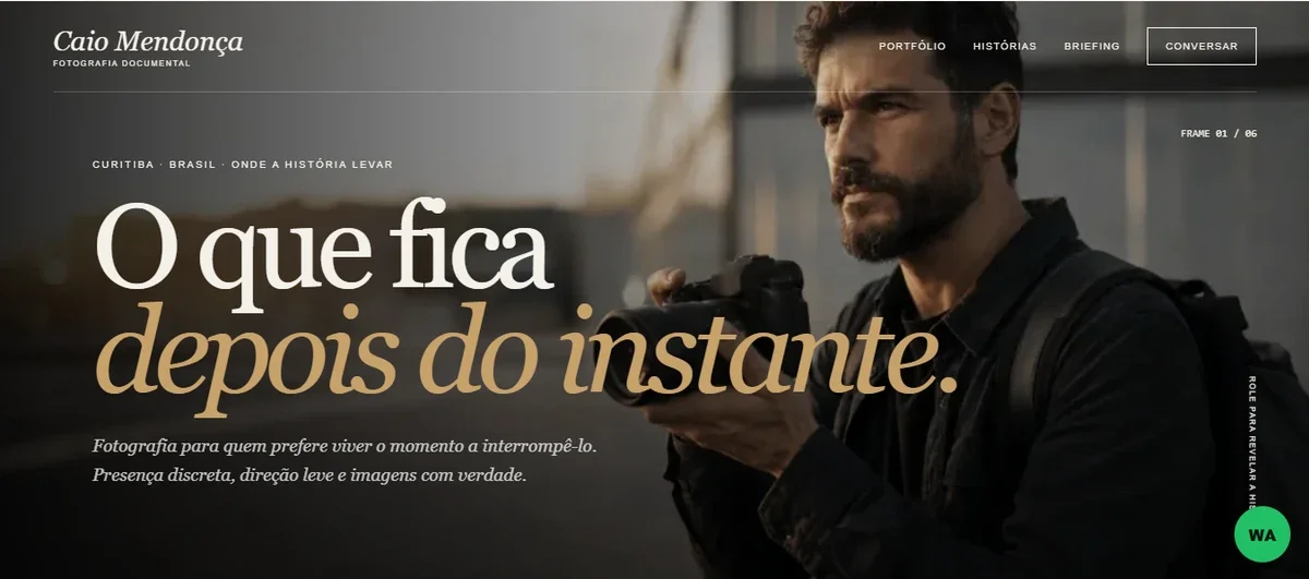Projeto SitePorAI 8 — visualização em desktop