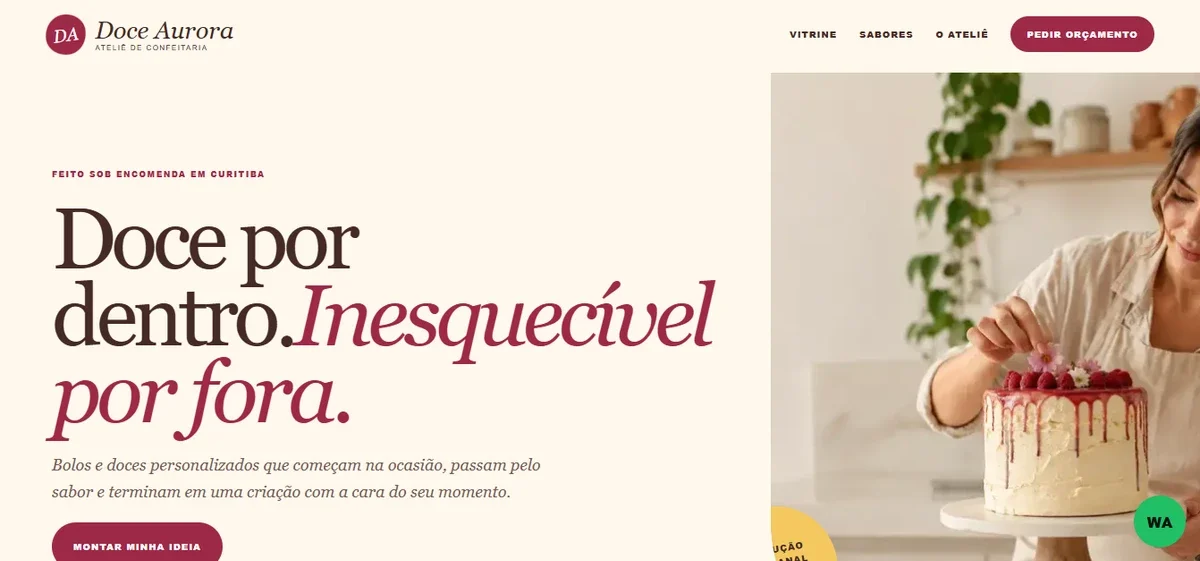 Projeto SitePorAI 10 — visualização em desktop